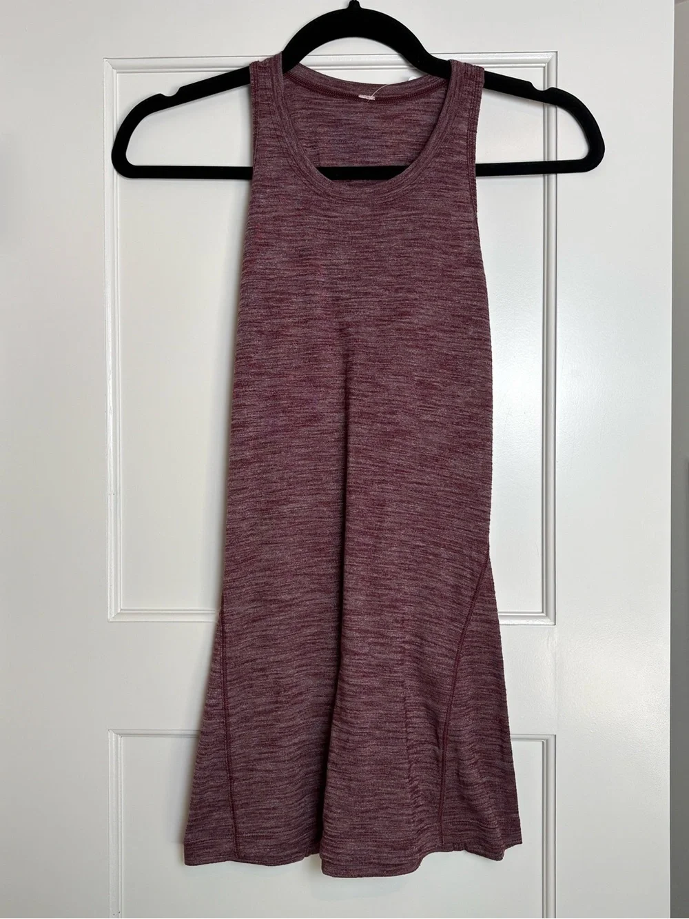 Lululemon &go Everywhere Heathered Bordeaux Tank (8)